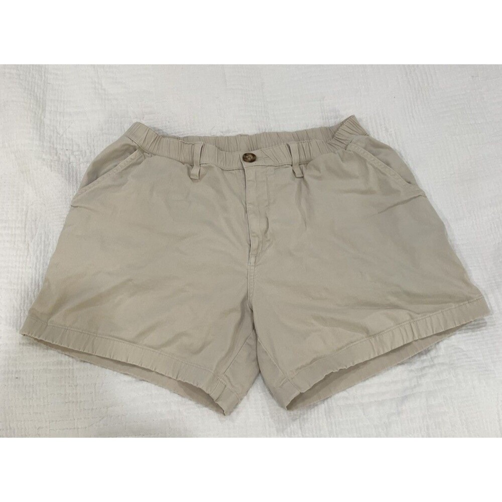 Chubbies Shorts Mens Size Large Khaki Stretch Twill 5.5” Inseam BOOMSHAKALAKA